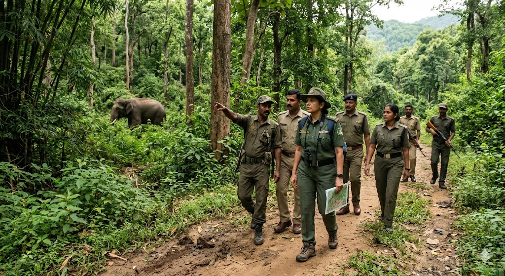 PCCF visits elephant-infested areas
